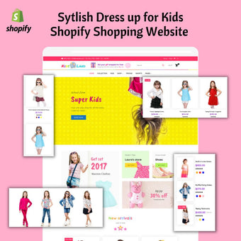 Sytlish Dress up for Kids Shopify Shopping Website