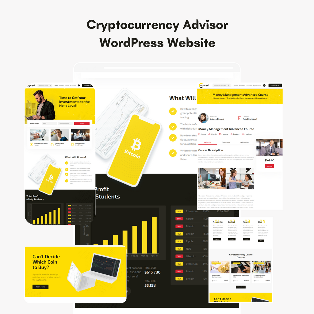 Cryptocurrency Advisor WordPress Website