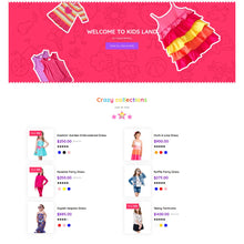 Sytlish Dress up for Kids Shopify Shopping Website