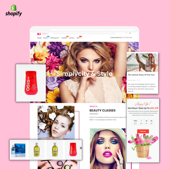 Costmetic and Beauty Store Shopify Website