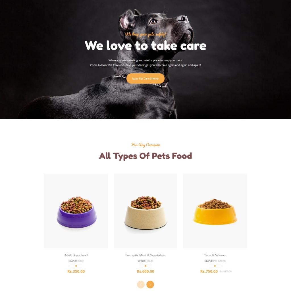 All Pet Product Shopify Shopping Website