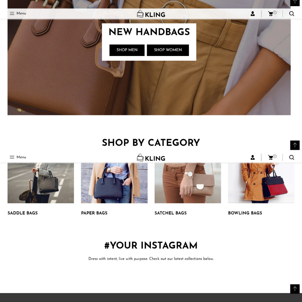 Handbag Shopify Shopping Website