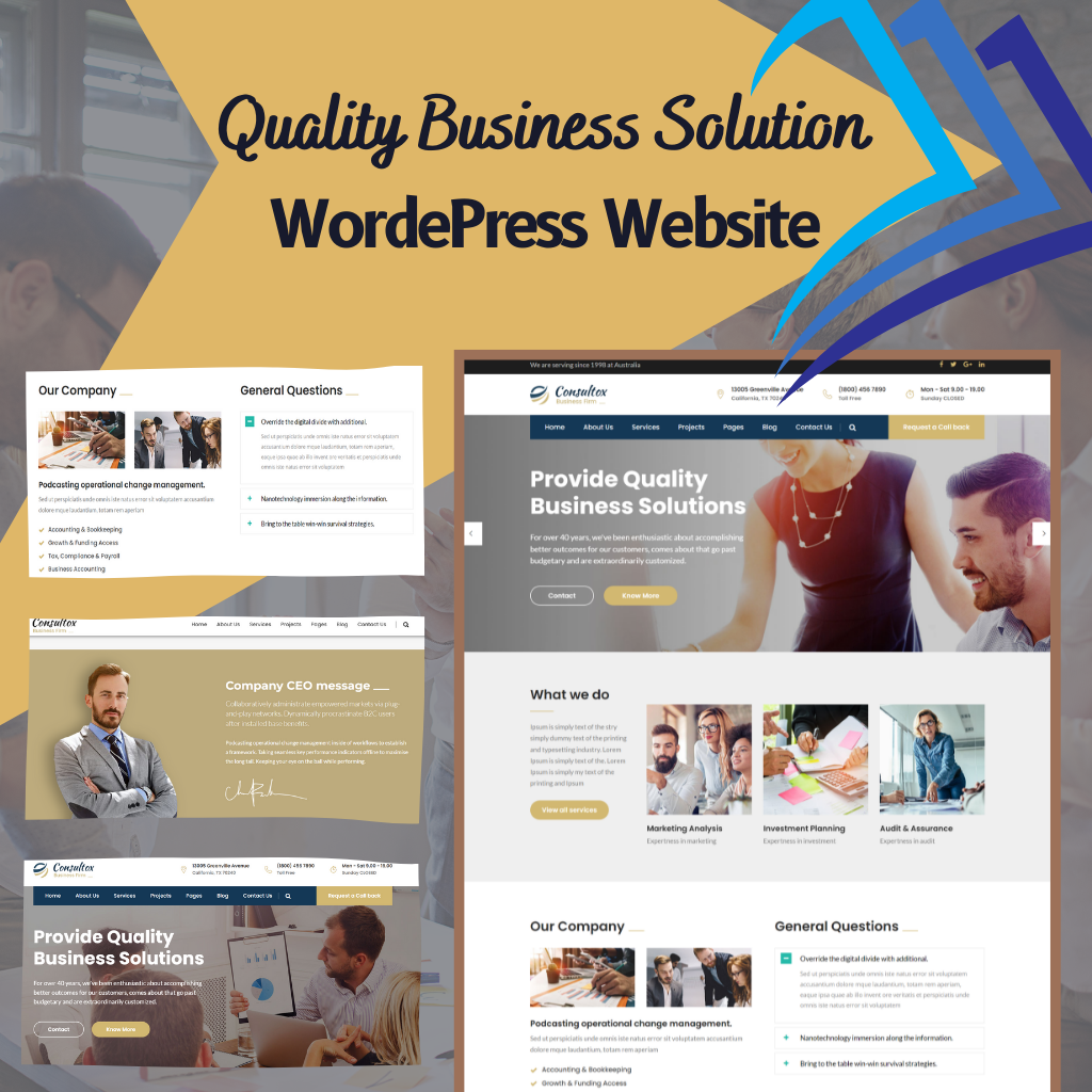 Quality Business Solution WordPress Responsive Website