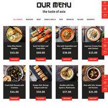 Asian Food Restaurant WordPress Responsive Website