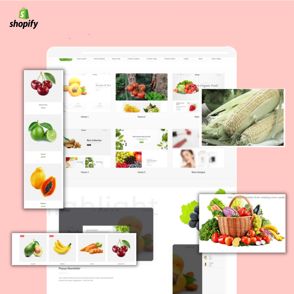 Vegetable and fruits  Store Shopify Website