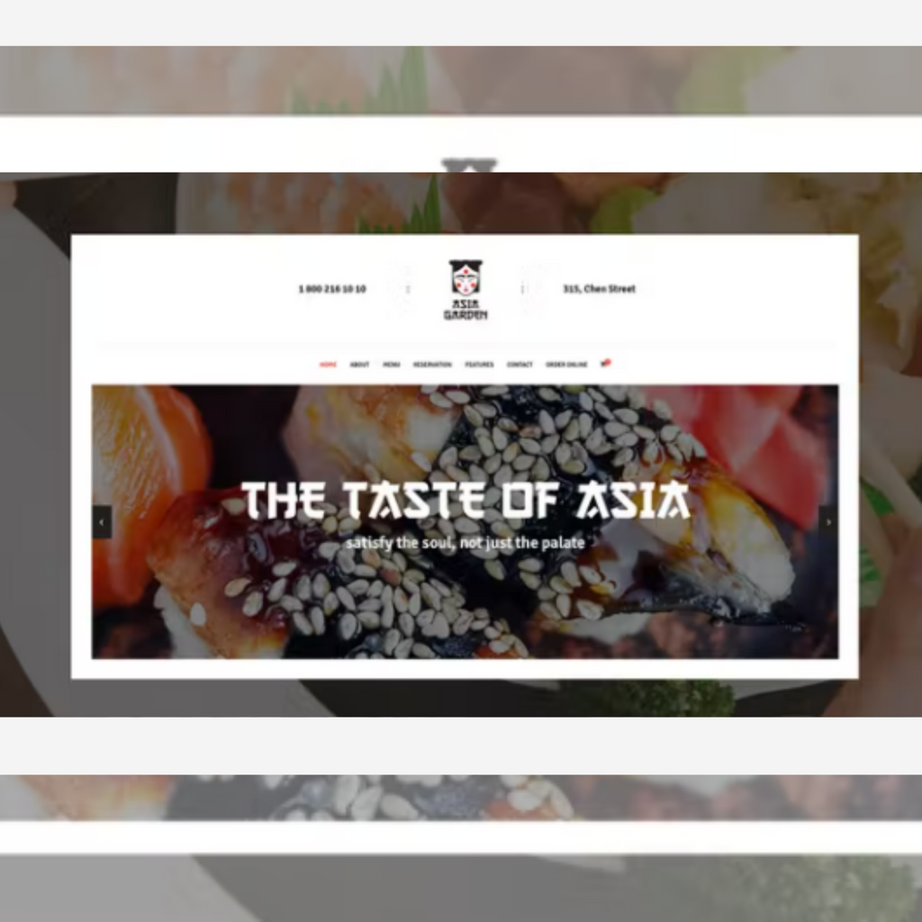 Asian Food Restaurant WordPress Responsive Website