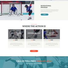 Hockey School WordPress Responsive Website