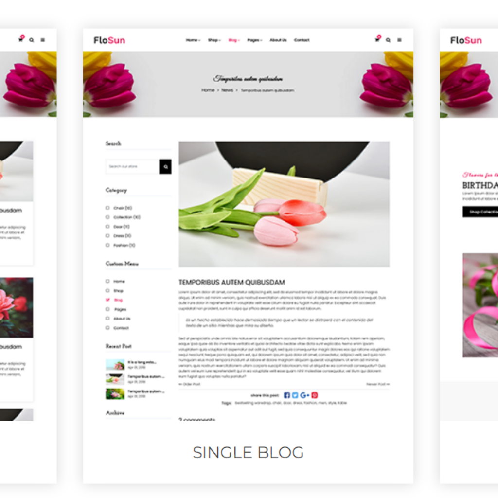 Flower Shop Shopify Shopping Website