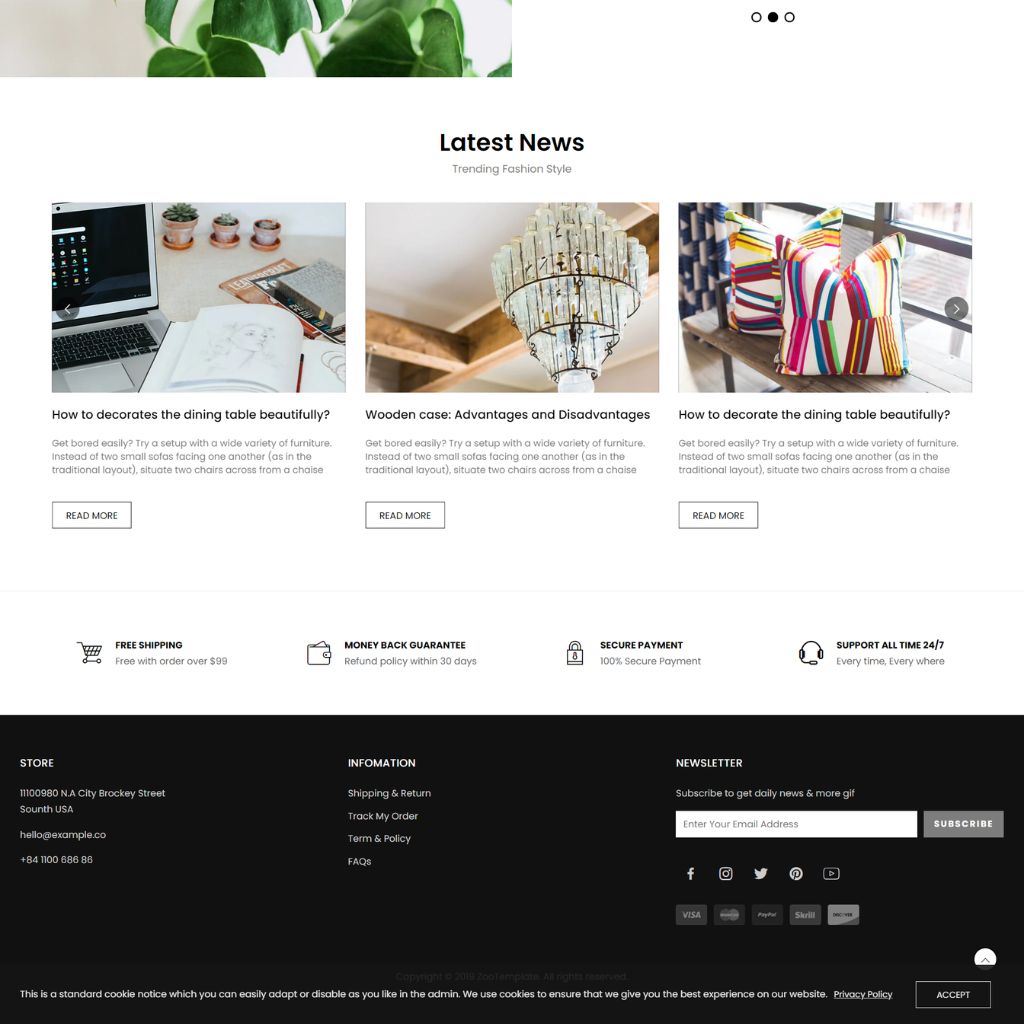 Cozy Home Decor Store Shopify Shopping Website
