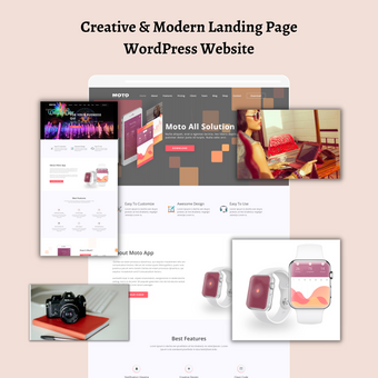 Creative & Modern Landing Page WordPress Responsive Website