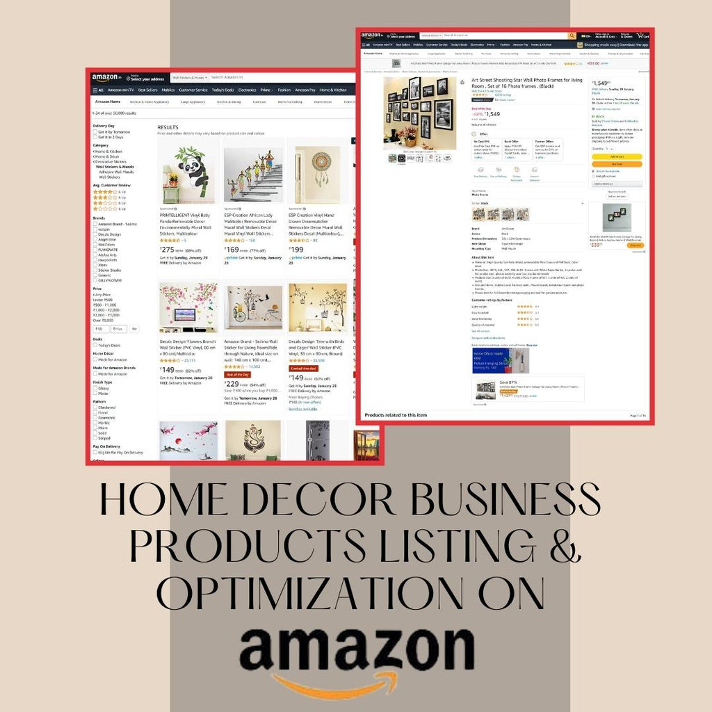 Home Decor Business Products Listing & Optimization On Amazon