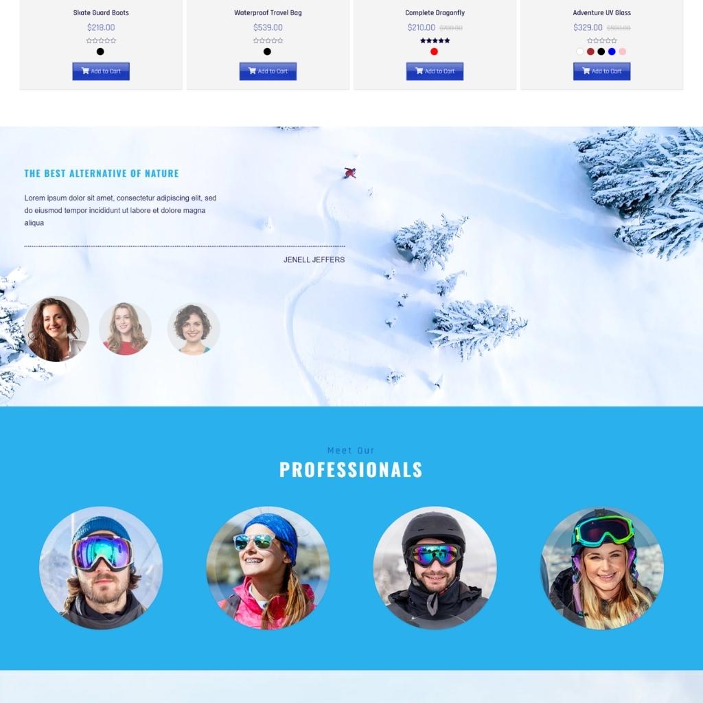 Sports, Ski Boards Store Shopify Shopping Website