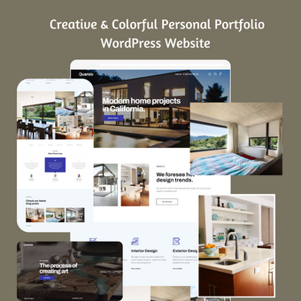 Creative & Colorful Personal Portfolio WordPress Responsive Website