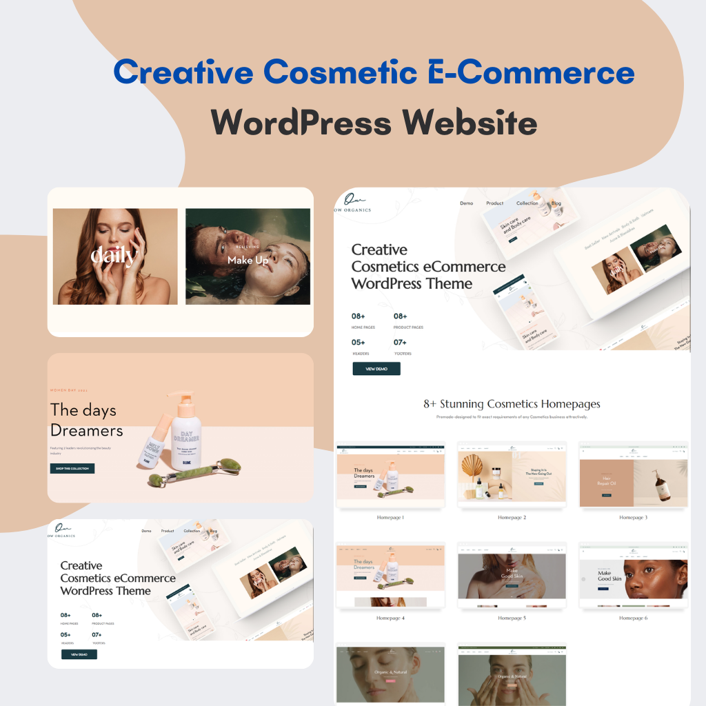 Creative Cosmetic E-Commerce WordPress Responsive Website