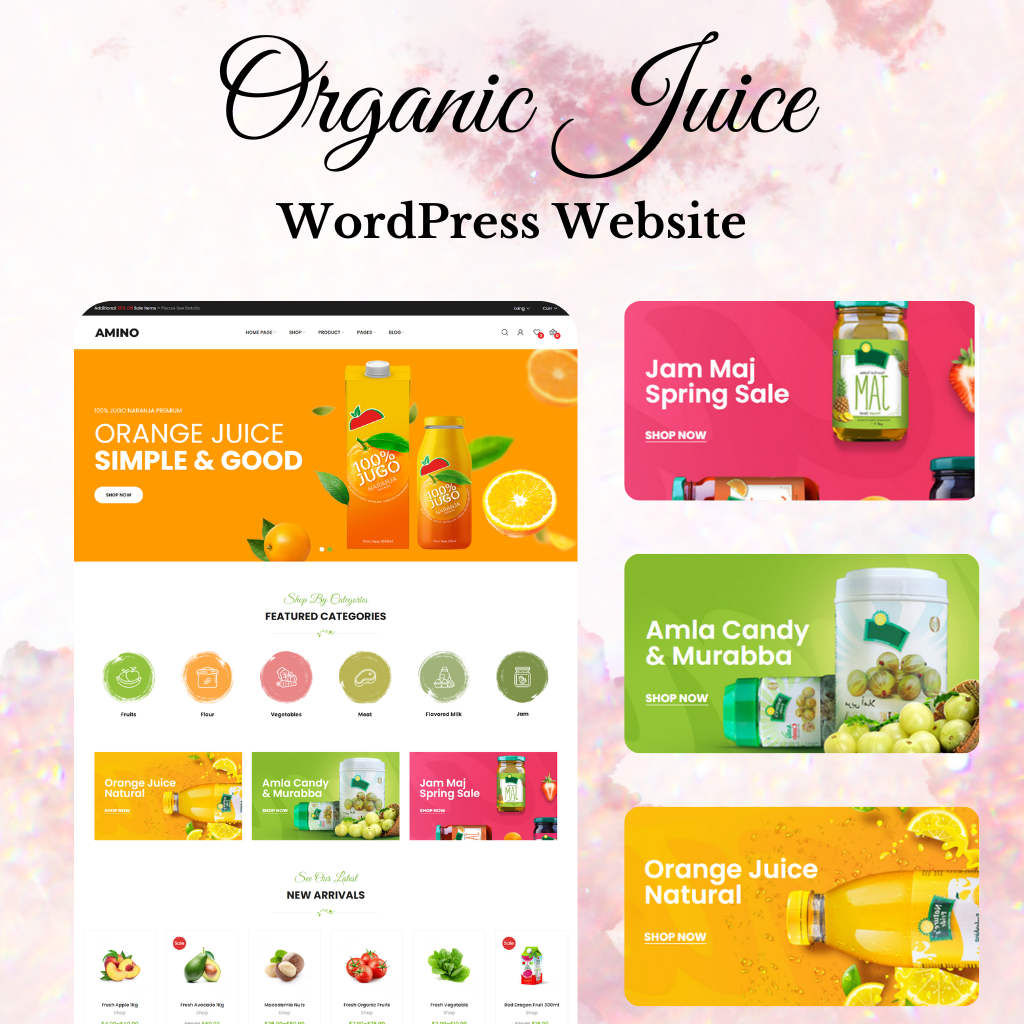 Organic Juice WordPress Responsive Website