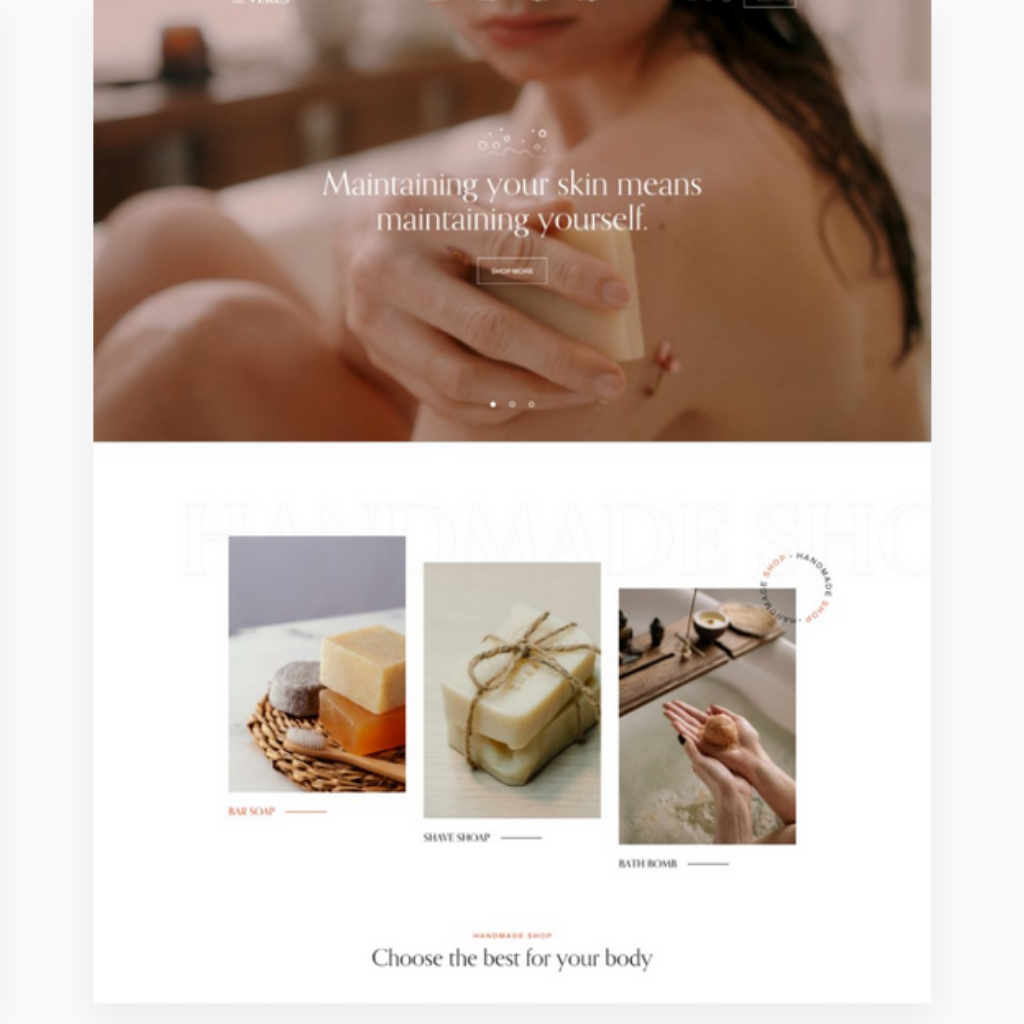 Handmade Soap & Candles Shop WordPress Responsive Website