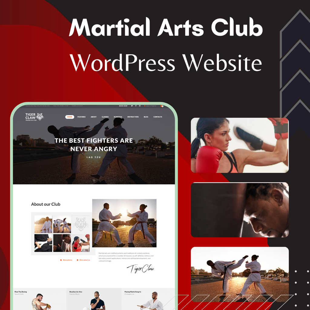 Martial Arts Club WordPress Responsive Website