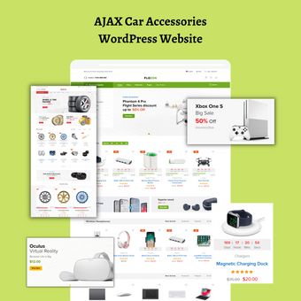 AJAX Car Accessories WordPress Responsive Website