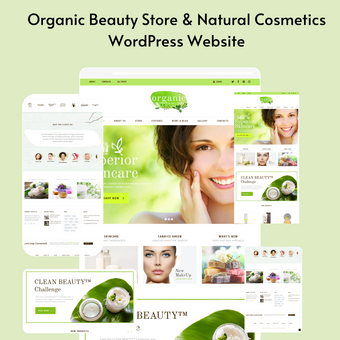 Organic Beauty Store & Natural Cosmetics WordPress Responsive Website