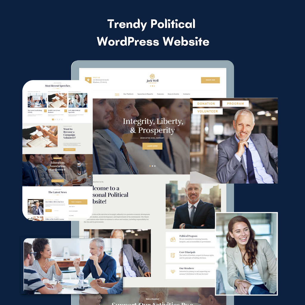 Trendy Political WordPress Responsive Website