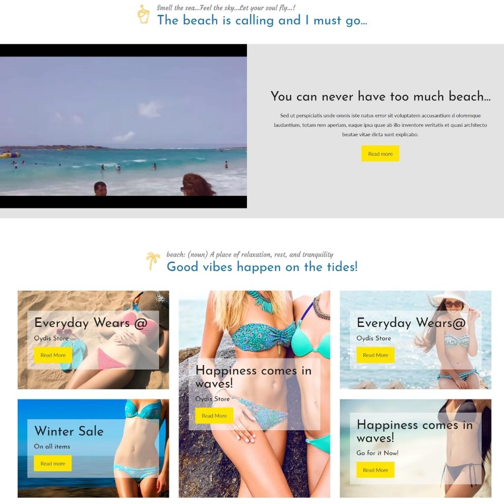 Sunny Daze Swimsuits Shopify Shopping Website