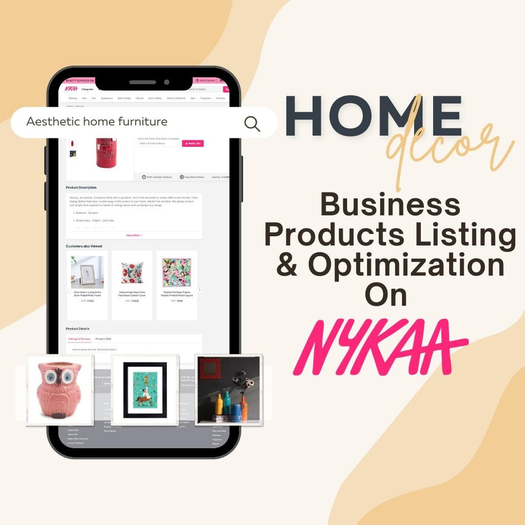 Home Decor Business Products Listing & Optimization On Nykaa