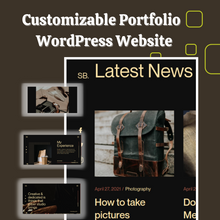 Customizable Portfolio  WordPress Website
