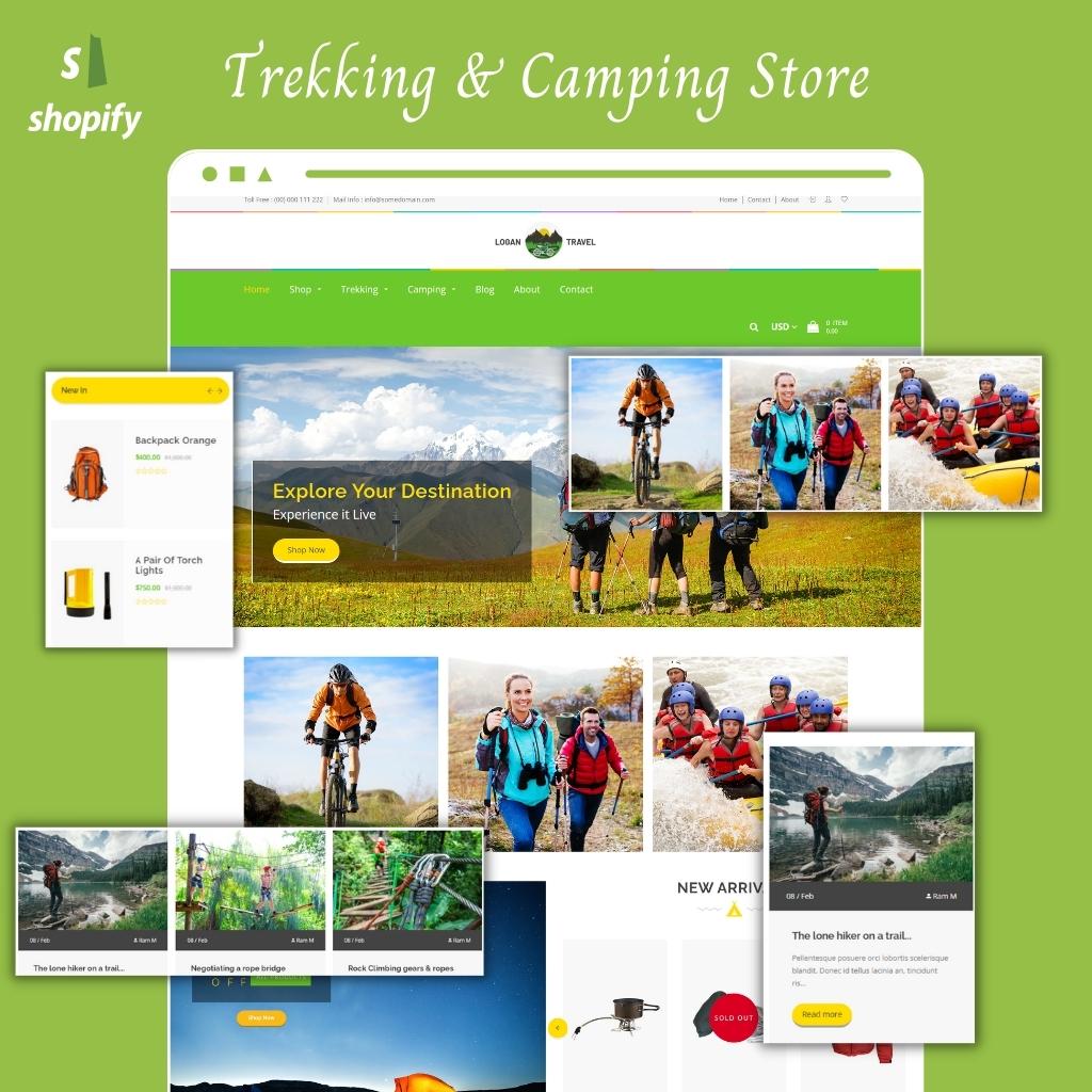 Trekking & Camping Store Shopify Shopping Website