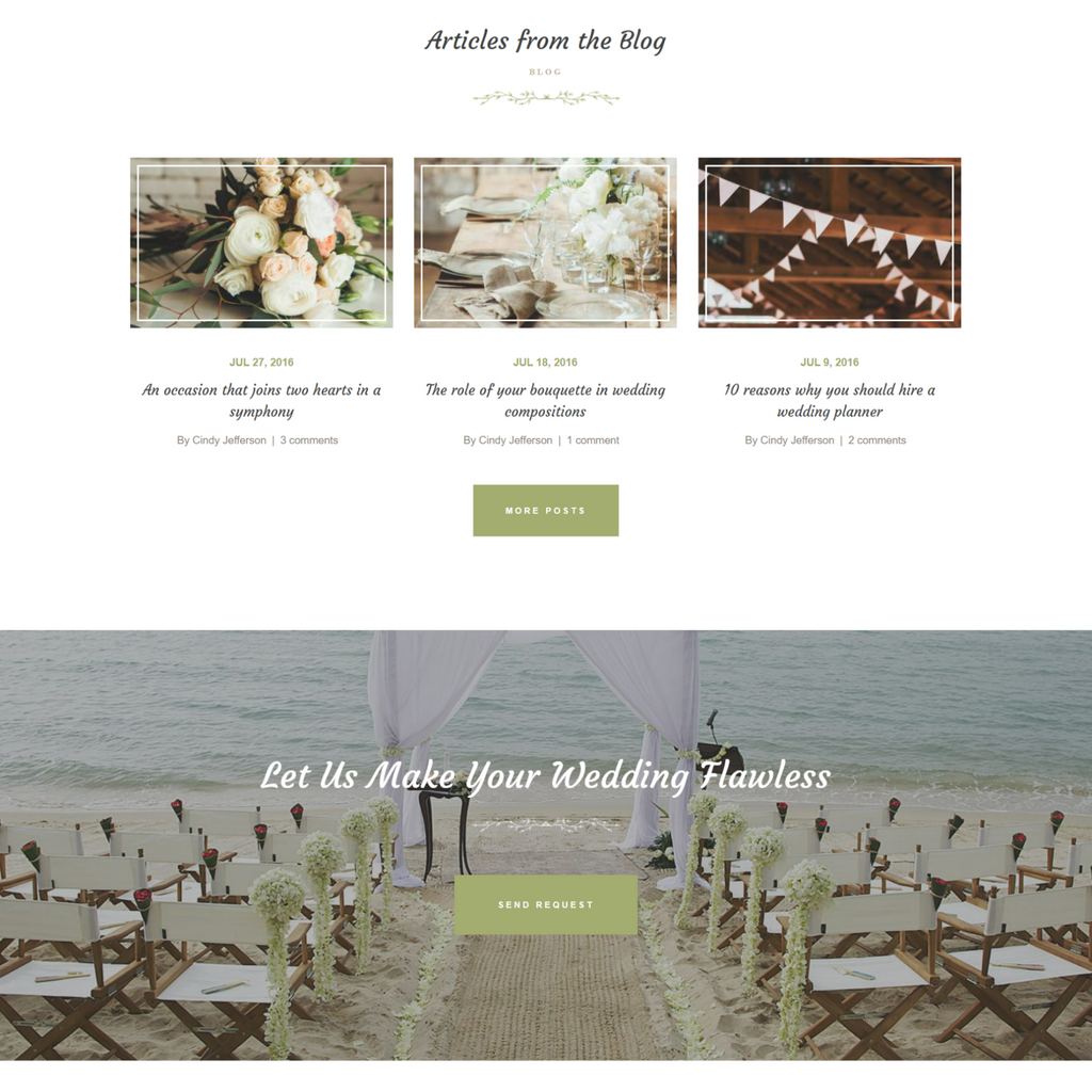 Wedding Planner WordPress Responsive Website