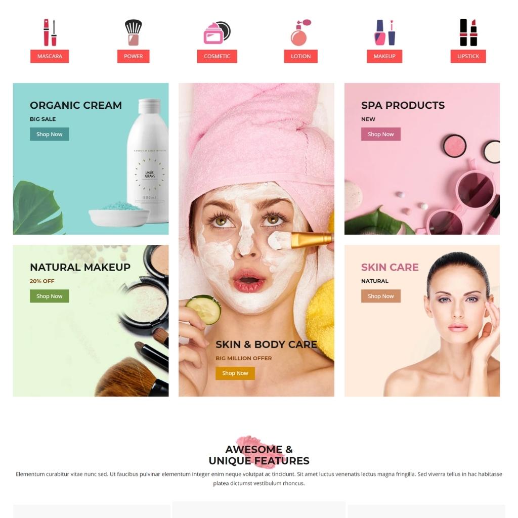 Cosmetics Store Shopify Shopping Website