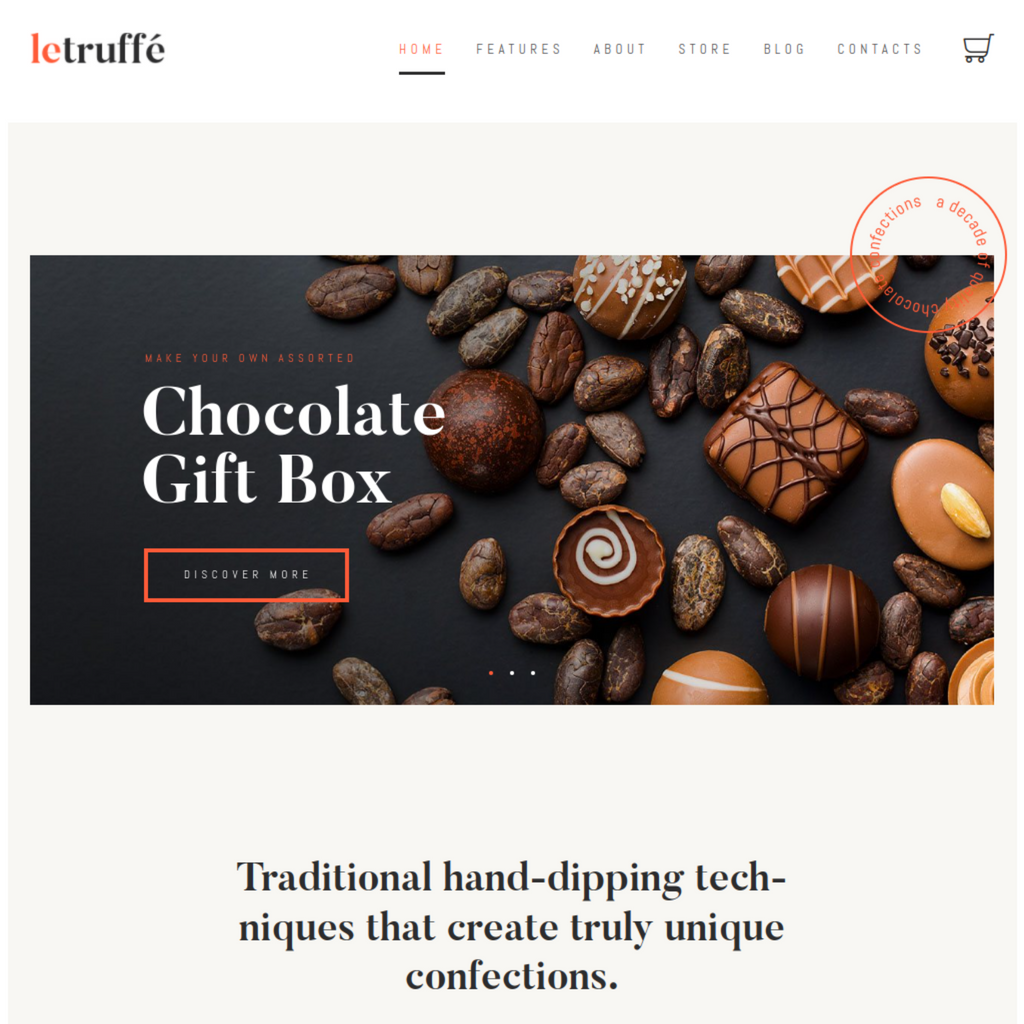 Chocolate Company WordPress Responsive Website