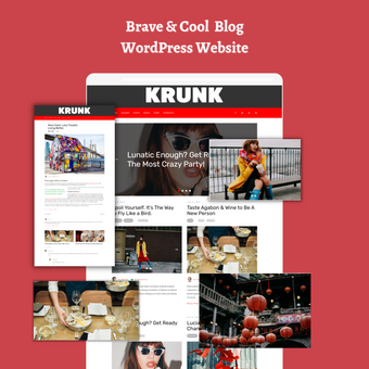 Brave & Cool Blog WordPress Responsive Website