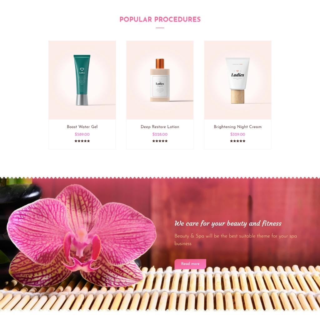 Beauty Spa Shopify Shopping Website