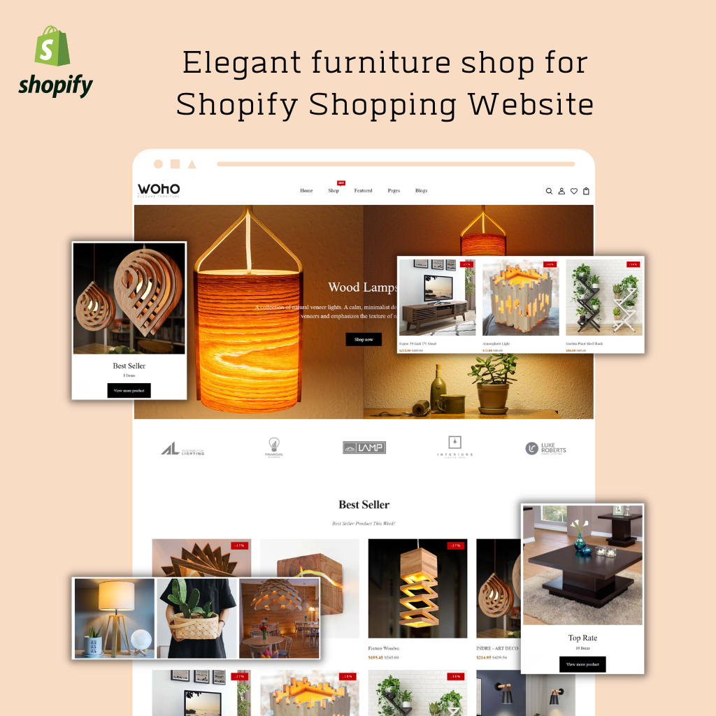 Elegant furniture shop for Shopify Website