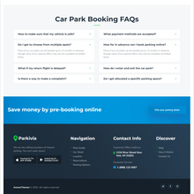 Auto Parking & Car Maintenance WordPress Website