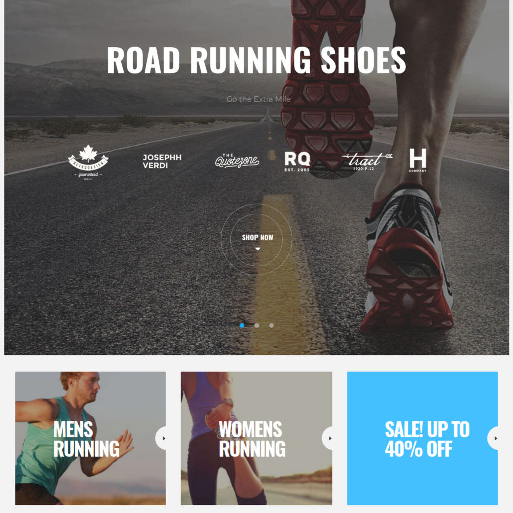 E-commerce Sport Store WordPress Responsive Website