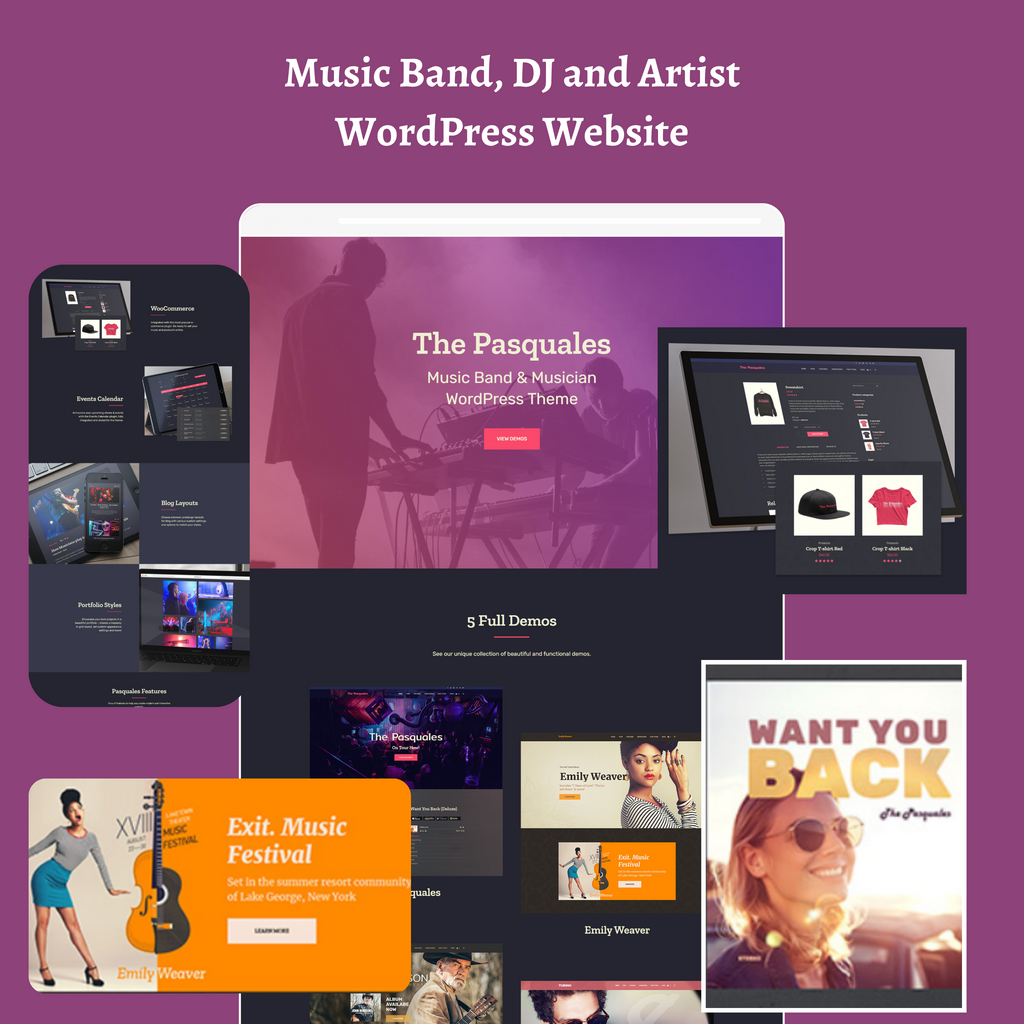 Music Band, DJ and Artist WordPress Responsive Website