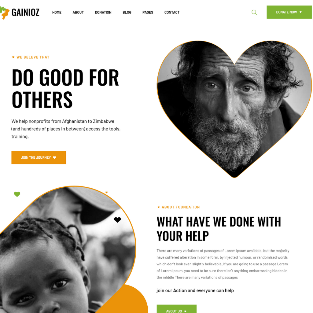 Charity for help WordPress Responsive Website