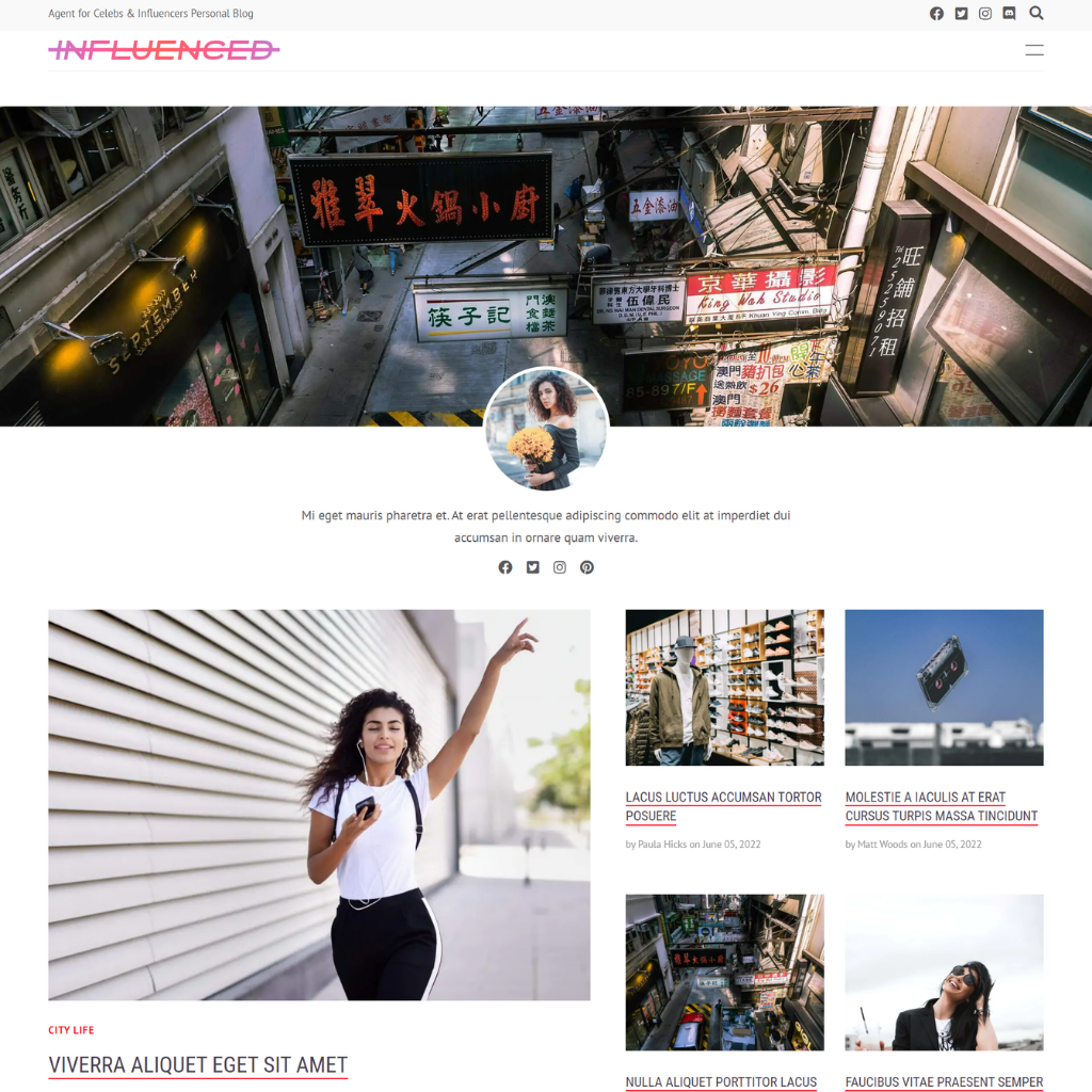 Personal Blog WordPress Responsive Website