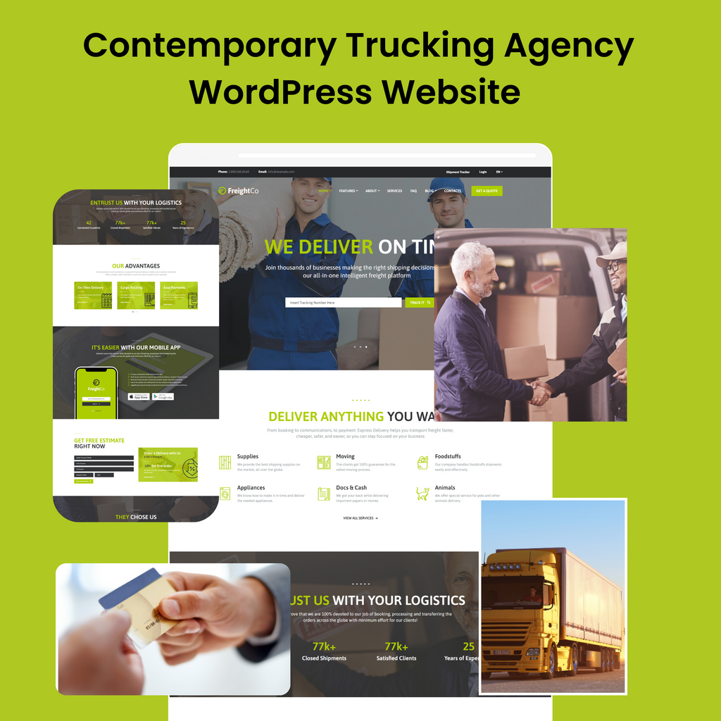 Contemporary Trucking Agency WordPress Responsive Website