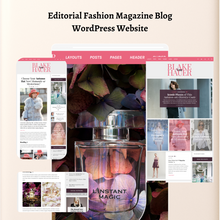 Editorial Fashion Magazine Blog WordPress Responsive Website