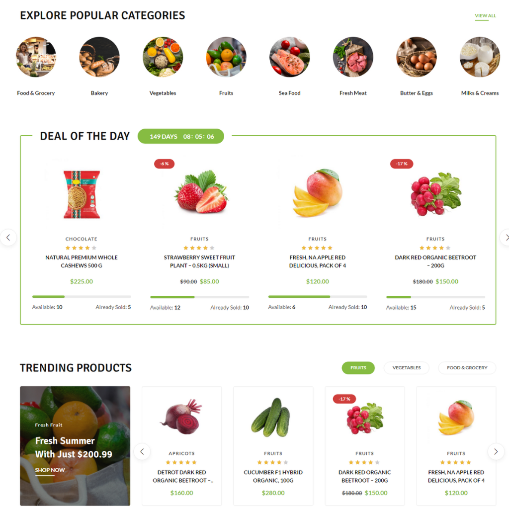 Organic Market WordPress Responsive Website