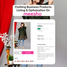 Clothing Business Products Listing & Optimization On Meesho