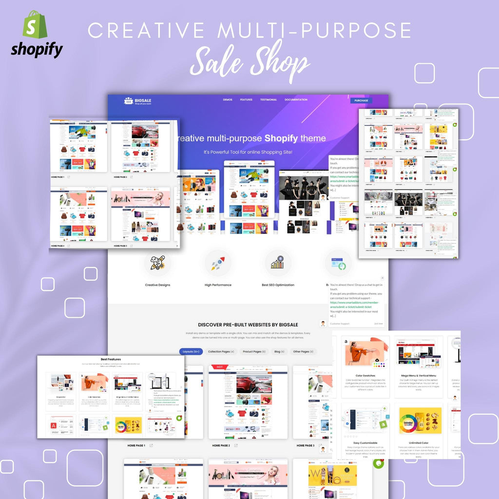 Creative multi-purpose Sale Shop Shopify Shopping Website