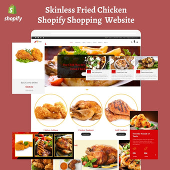 Skinless Fried Chicken Shopify Shopping  Website