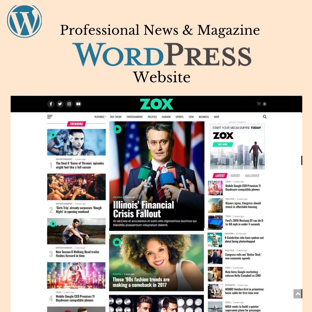 Professional News & Magazine WordPress Website