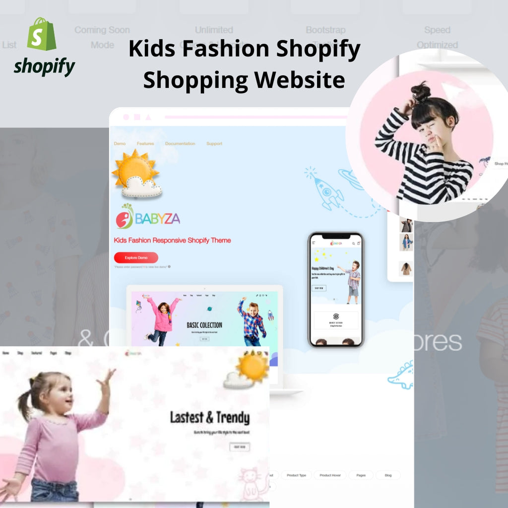 Kids Fashion Shopify Shopping Website