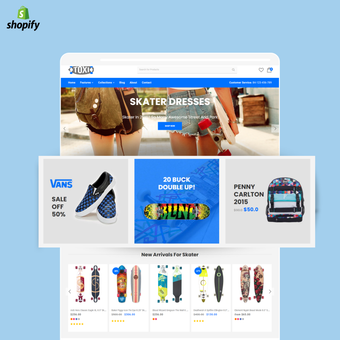 Toxi Skater Ecommerce Shopify Website