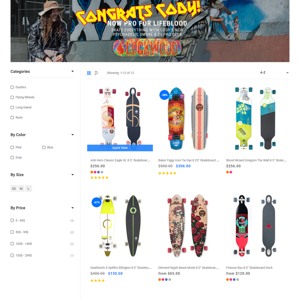 Toxi Skater Ecommerce Shopify Website