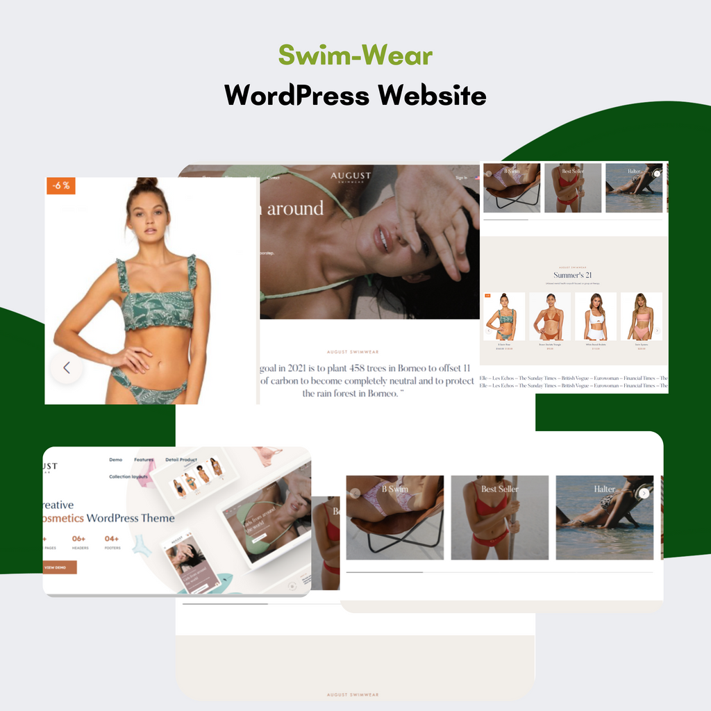 Swim-Wear WordPress Responsive Website